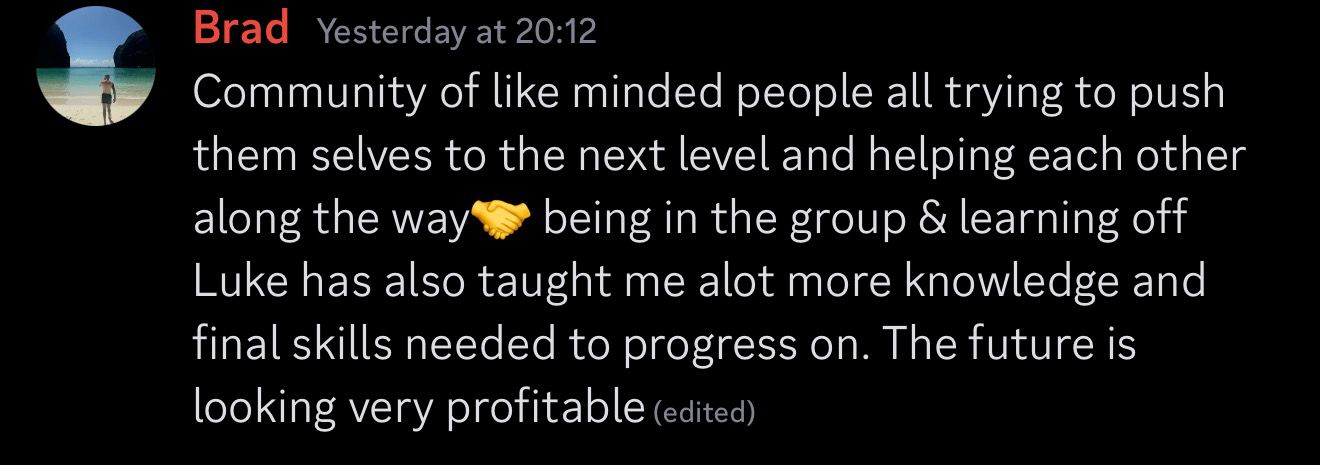 Member Discord quote — Brad